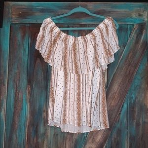Off the Shoulder Aztec Top